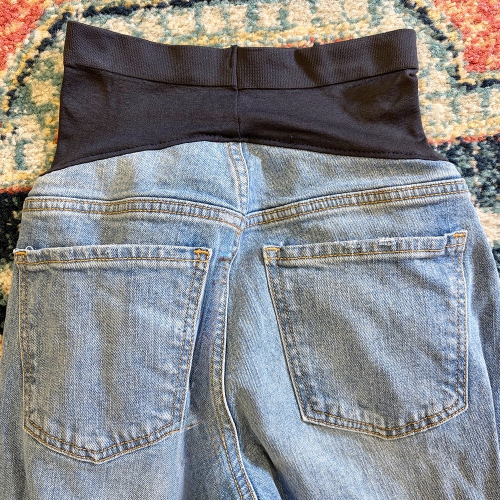 MATERNITY FULL PANEL BOYFRIEND JEANS - Picture 4 of 5
